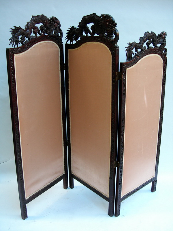 biombo 3hojas chino madera tela 172x185 (60eu.) 1u